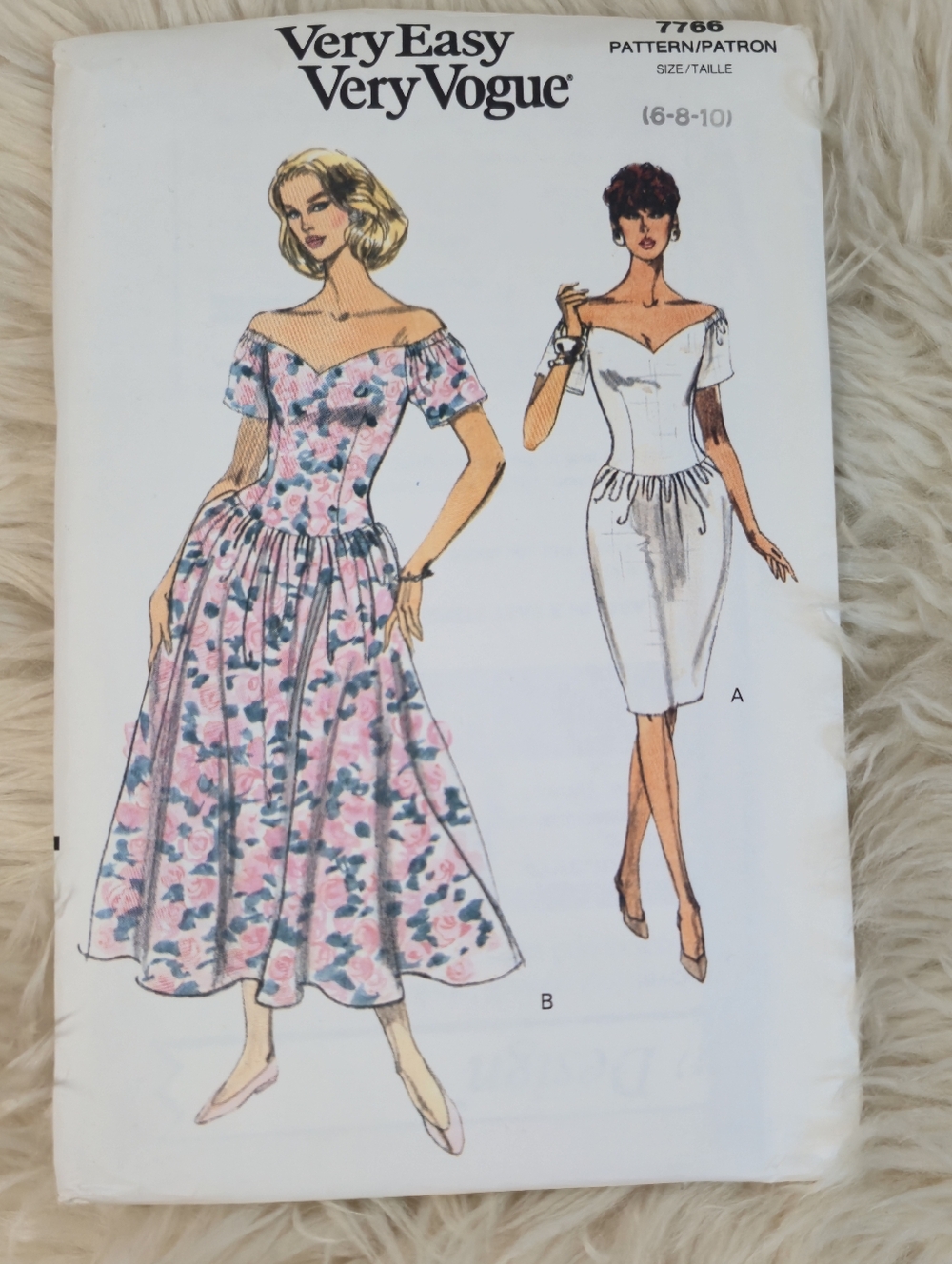 Vogue Vintage Very Easy Dress Sewing Pattern 7766